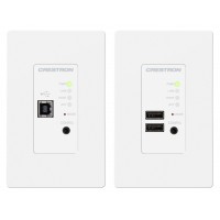 USB over Category Cable Extender Wall Plate, Remote or Local, with Black or White Faceplate